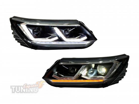 Передние Full Led фары Volkswagen Tiguan 1 рестайл 2012-2017