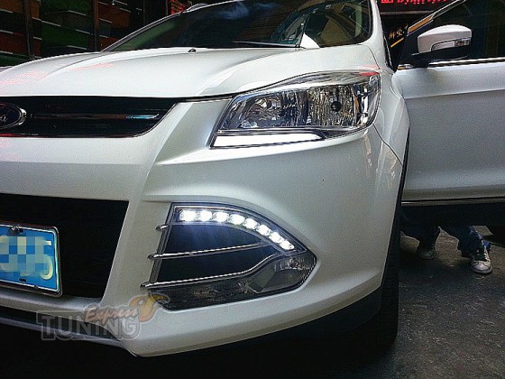 Дневные ходовые огни DRL для Ford Kuga new с 2013г (ДРЛ на Форд 