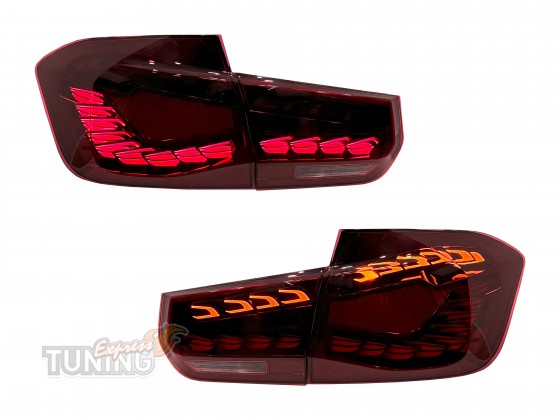 Задние LED фонари GTS на BMW 3 F30 12-18 Style RED