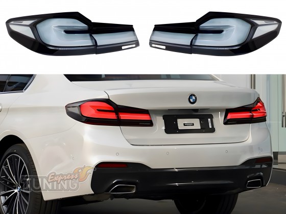 Задние Led фонари BMW 5 G30 дорестайл Smoke дизайн