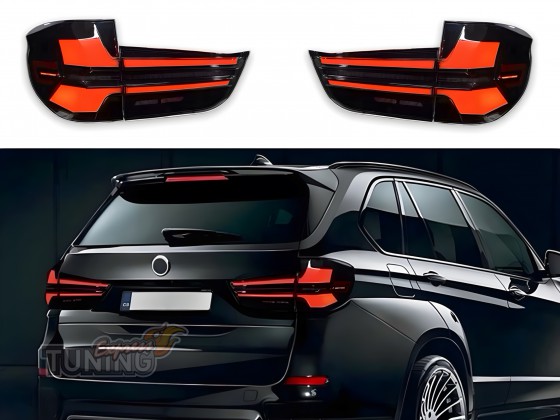 Задние Led стопы Bmw X5 F15 2013-2018 в дизайне G05 Комплект