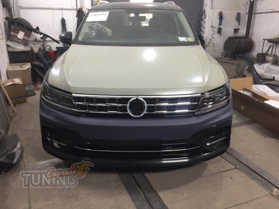 R-line передний бампер для Volkswagen Tiguan 2 дорестайл 2017-20