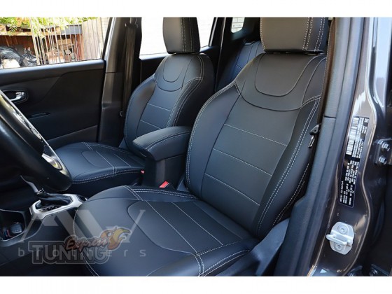 Чехлы для Jeep Renegade 2014 кожзам