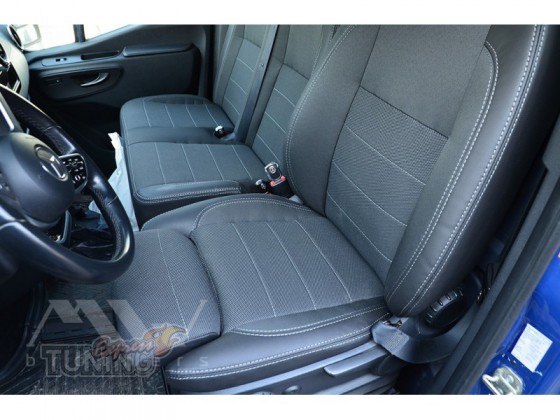 Чехлы для Mercedes Sprinter 907 кожзам и ткань