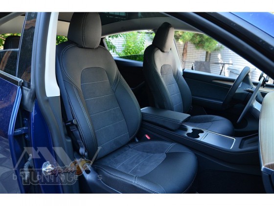 Чехлы для Tesla Model Y комплект Leather Style