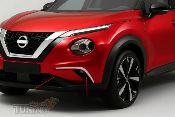 Хром накладки на фары Nissan Juke 2 поколения 2020+