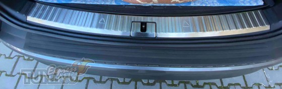 Хром накладка на порог багажника Skoda kodiaq 1 поколения