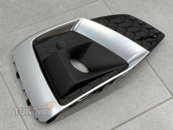 Правая решетка переднего бампера 8W6807682T3Q7 Audi A5 B9 рестай