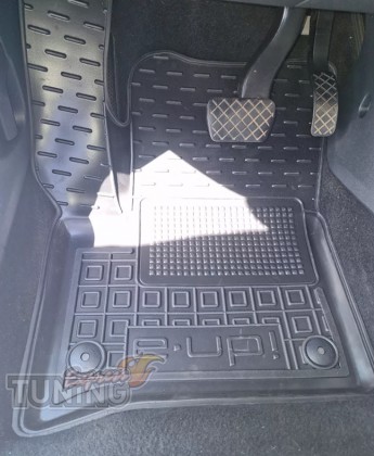 Резиновые коврики Volkswagen E-UP комплект 4шт 2013+