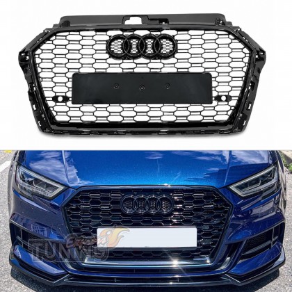 Решетка радиатора Audi A3 8V RS3 черная