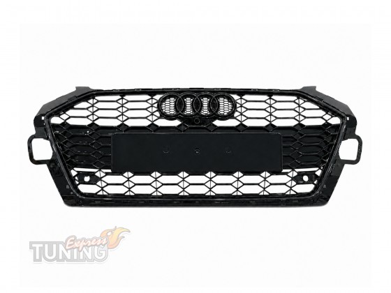 Решетка Audi A4 B9 2020-2024 RS4 черная