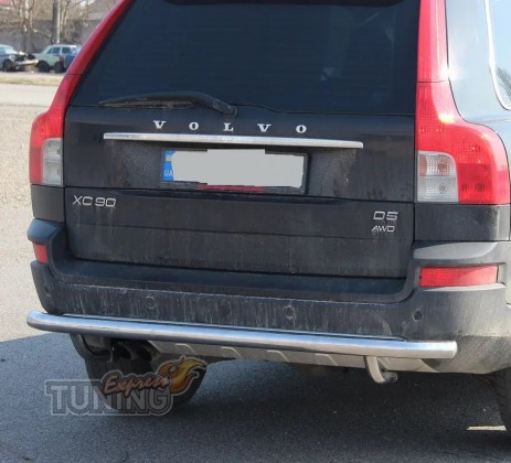 Дуга из нержавеющей стали под задний бампер Volvo XC90 1 поколен