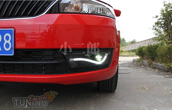Дневные ходовые огни Шкода Рапид (ДХО для Skoda Rapid DRL)