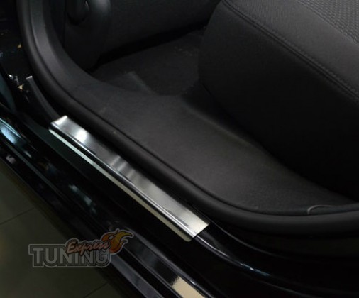 Накладки на пороги Пежо 408 (защитные накладки Peugeot 408)