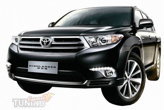 Ходовые огни DRL для Тойота Хайлендер 2 (ДРЛ на Toyota Highlande
