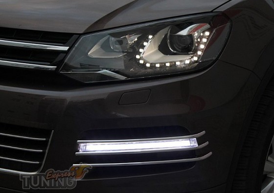Дневные ходовые огни Volkswagen Touareg 2 (ДХО на Фольксваген Ту