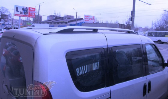 купить Рейлинги на Фиат Добло 2 (рейлинги Fiat Doblo 2 Crown алю