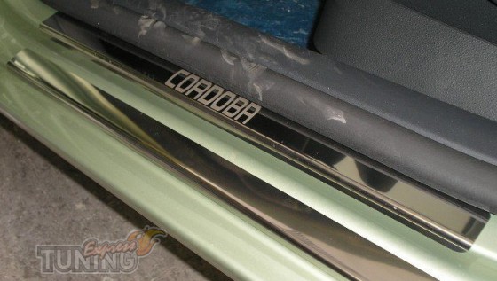 Накладки на пороги Сеат Кордоба 2 (защитные накладки Seat Cordob