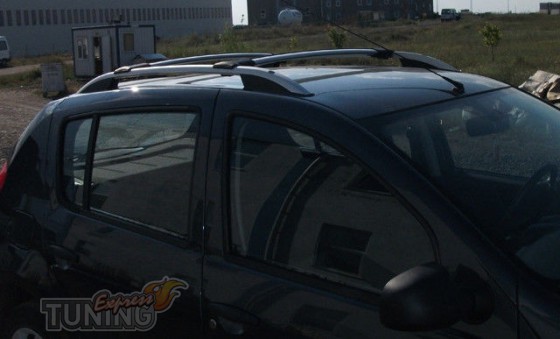 Рейлинги Рено Сандеро Crown алюминий (рейлинги на крышу Renault Sandero ...