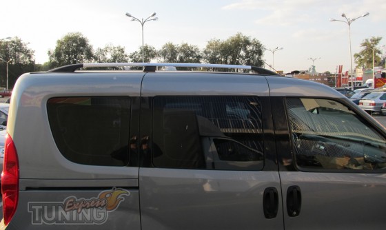 Рейлинги на Fiat Doblo 2 (продольные рейлинги Фиат Добло 2 конце