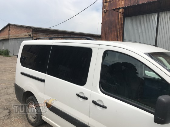Черные металлические рейлинги для Fiat Scudo 2 поколения
