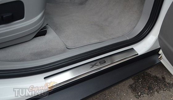 купить Накладки на пороги БМВ Х5 E70 (защитные пороги BMW X5 E70