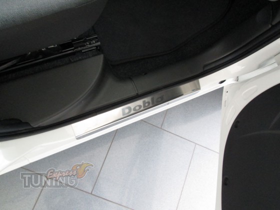 Накладки на пороги Фиат Добло 1 (защитные накладки Fiat Doblo 1)