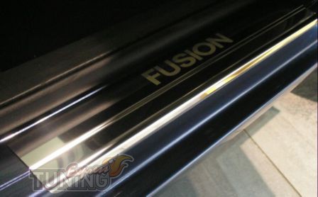 Накладки на пороги Форд Фьюжн (защитные накладки Ford Fusion)