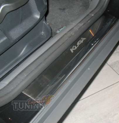 Накладки на пороги Форд Куга 1 (защитные накладки Ford Kuga 1)