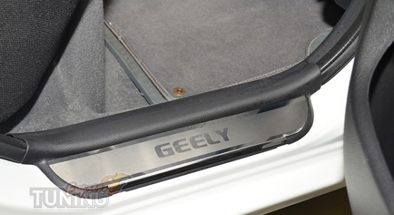 купить Накладки на пороги Джили МК (защитные накладки Geely MK)