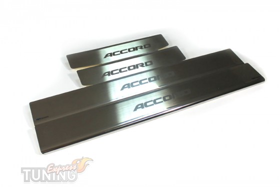 Накладки на пороги Хонда Аккорд 7 (защитные накладки Honda Accor