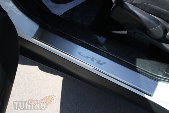 Накладки на пороги Хонда СРВ 4 (защитные накладки Honda CR-V 4)