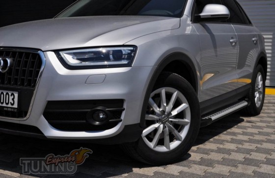 Пороги Audi Q5 стиль Almond серые