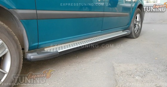 Пороги площадкой Mercedes Vito W639 стиль Almond серые