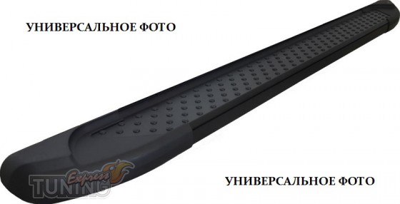Пороги Peugeot 4008 (пороги на Пежо 4008 дизайн Almond черные)