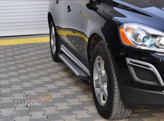 Пороги Volvo XC60 стиль Almond серые