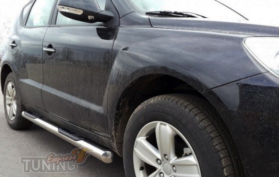 Пороги трубами Geely Emgrand X7