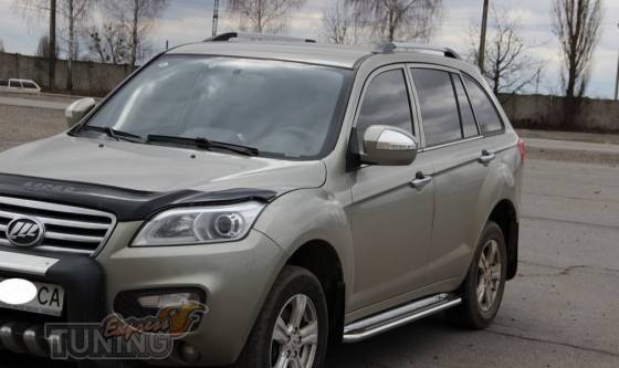 Пороги труба с листом Lifan X60