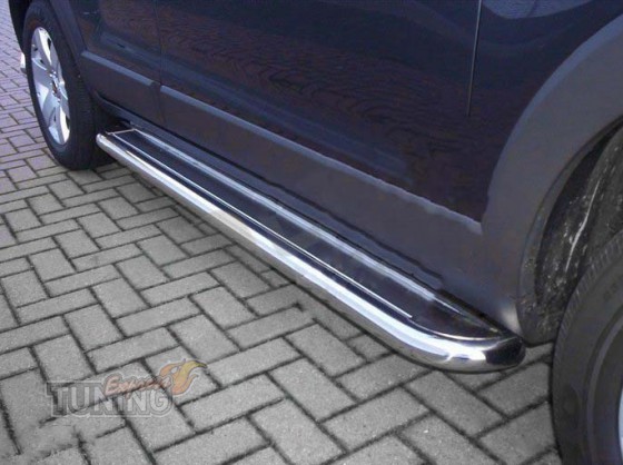 Пороги труба с листом Opel Antara