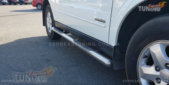 Пороги боковые трубы SsangYong Kyron 