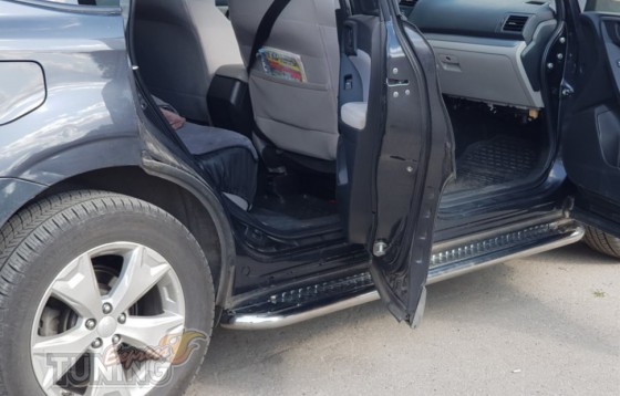 Пороги труба с листом Subaru Forester 4 с 2013- года