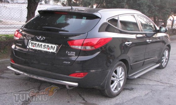 Защита заднего бампера Хендай ix35 одинарная