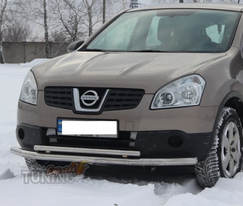 Двойная дуга передего бампера Nissan Qashqai фото