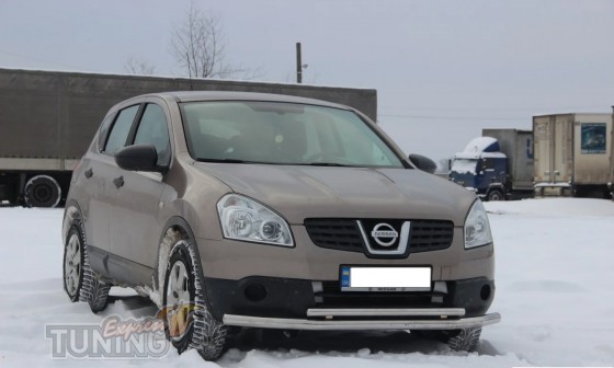 Купить защиту переднего бампера Nissan Qashqai 1 фото