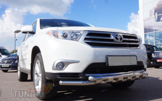 Дуга переднего бампера Toyota Highlander 2 дизайн Shark