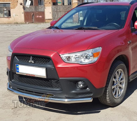 Стальная защита бампера Mitsubishi ASX фото