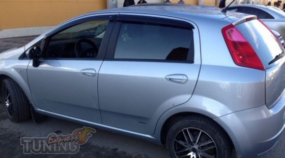Ветровики Fiat Grande Punto 5d (дефлекторы окон Фиат Гранде Пунт