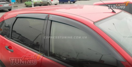 Ветровики окон Форд Фокус 1 (дефлекторы окон Ford Focus 1)