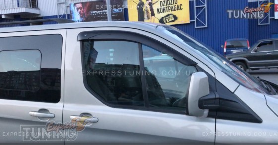 Ветровики Форд Транзит Кастом (дефлекторы окон Ford Transit Cust