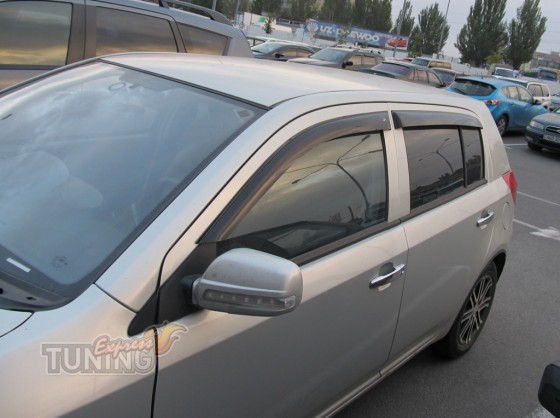 Ветровики Джили МК Кросс (дефлекторы окон Geely MK Cross) Cobra Tuning ...